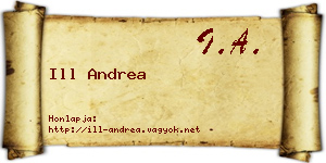 Ill Andrea névjegykártya